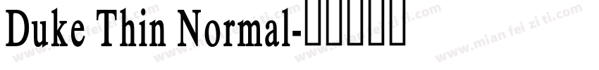 Duke Thin Normal字体转换